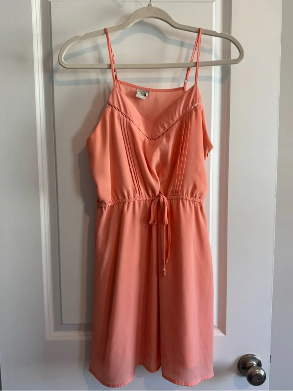 Paper Crane Peach Spaghetti-Strap Summer Dress NWOT S/M